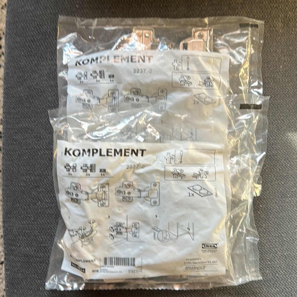 2 IKEA Komplement hinges 4 pack. New unopened package